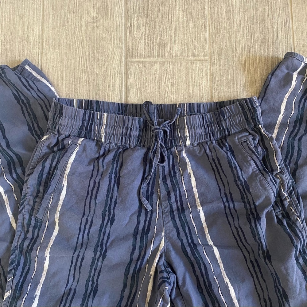 CASLON Casual Blue and White Striped Drawstring Waist Pants Size XS - Picture 10 of 12